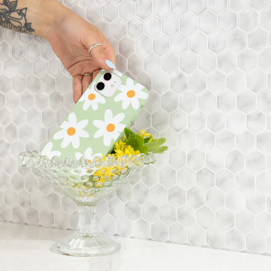 Sage Green Daisy Phone Case | For iPhone, Galaxy & Pixel