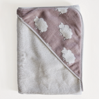 Hooded Bath Towel - Sweet Sheep Jacquard