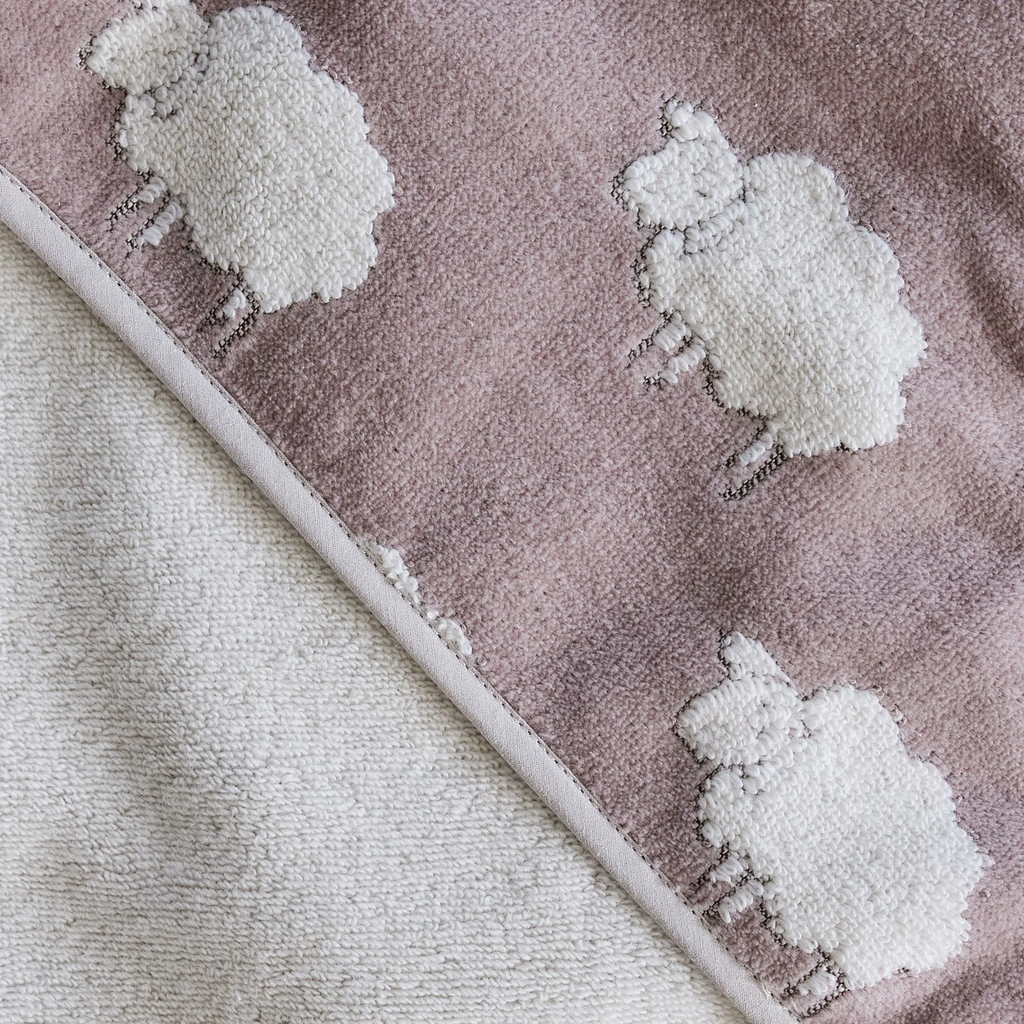 Hooded Bath Towel - Sweet Sheep Jacquard