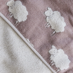Hooded Bath Towel - Sweet Sheep Jacquard