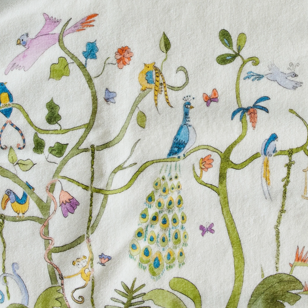 Tropical Chinoiserie Swim Poncho