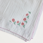 Poppy Embroidered Shawl Blanket