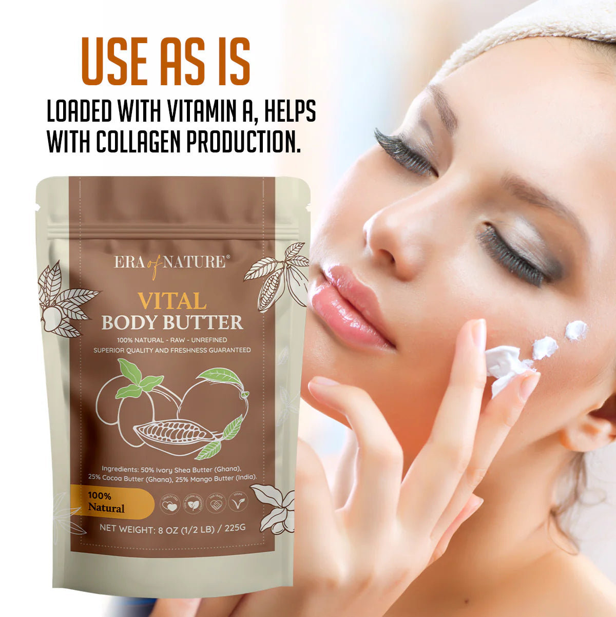 Vital Body Butter - 100% Natural Shea, Cocoa & Mango Blend