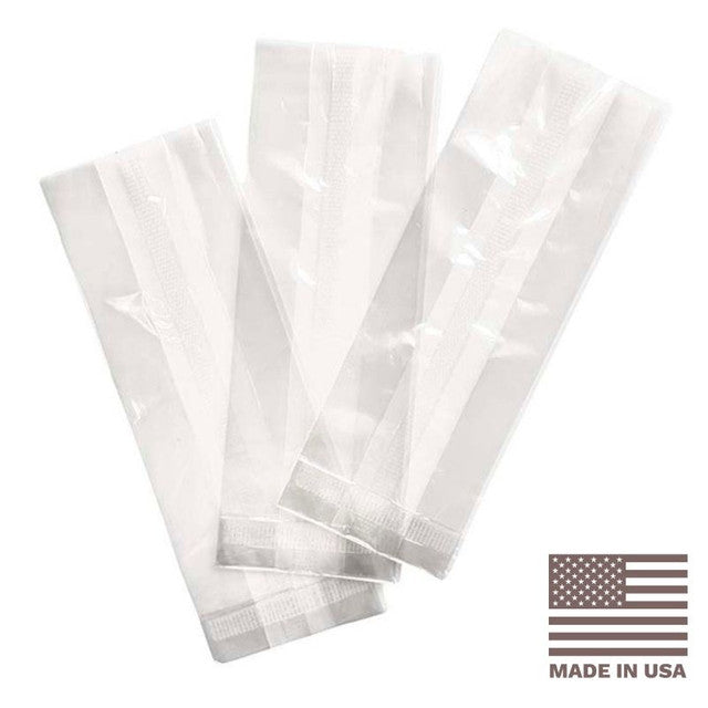 3 x 1.75 x 8.25" Compostable Clear Gusseted NatureFlex Cellophane Bags | 1,000/Case