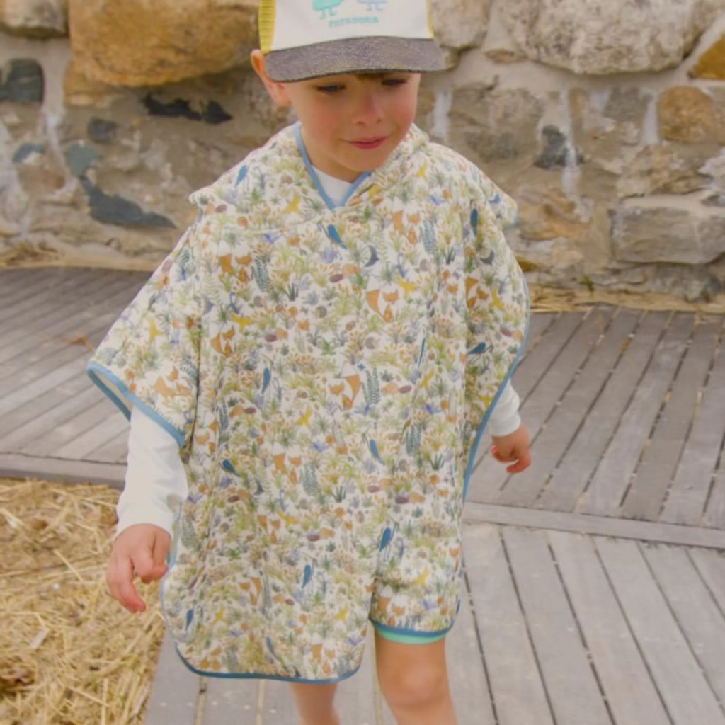 Foxy Forest Swim Poncho