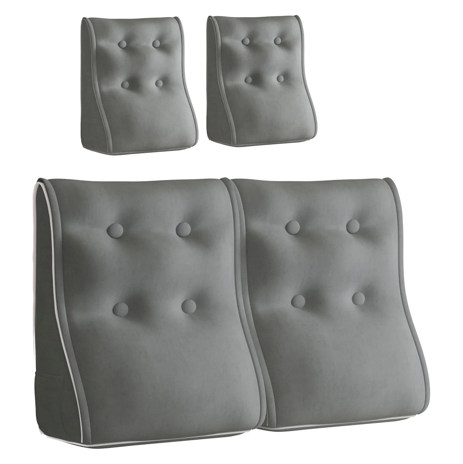 Combinable Ergonomic Bed Pillow - Gray