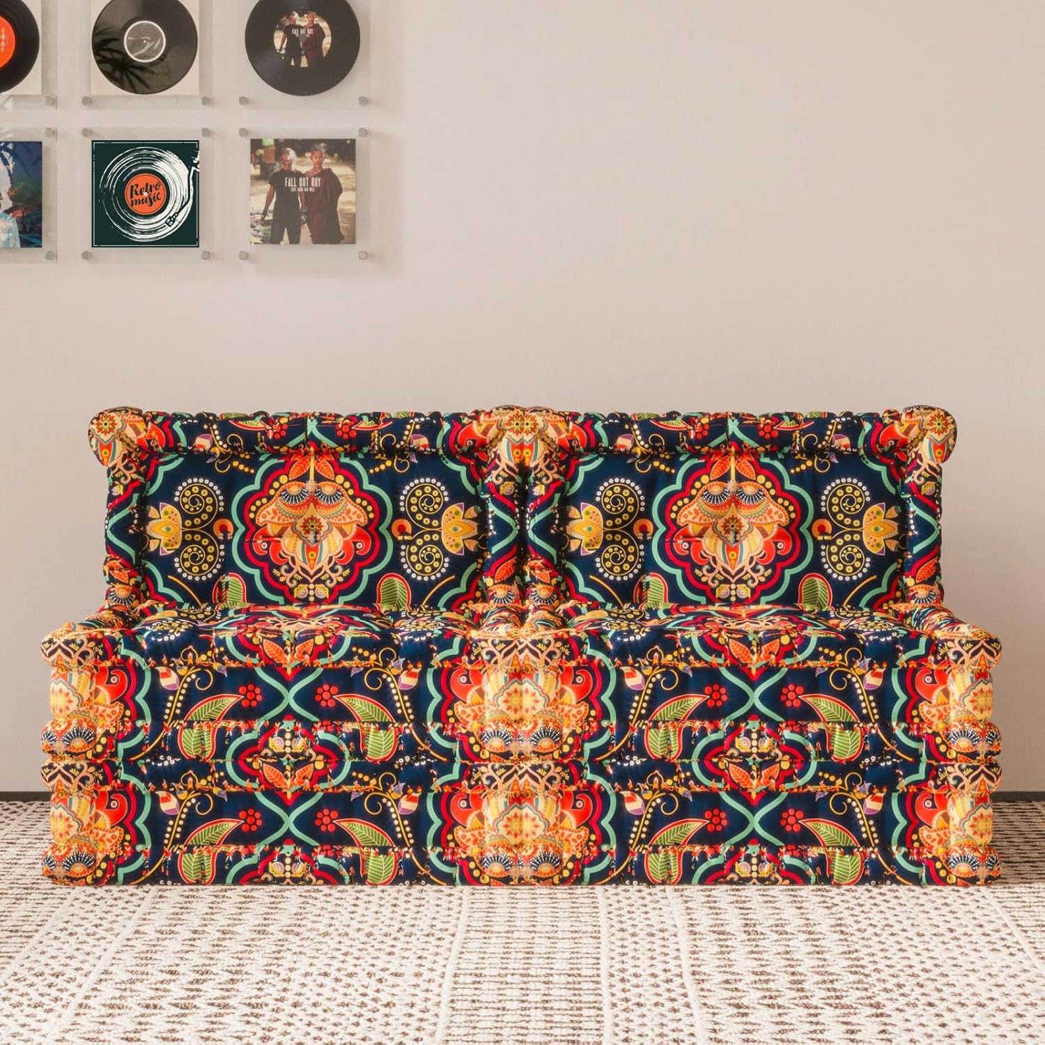 Retro Chic Modular Velvet Floor Sofa