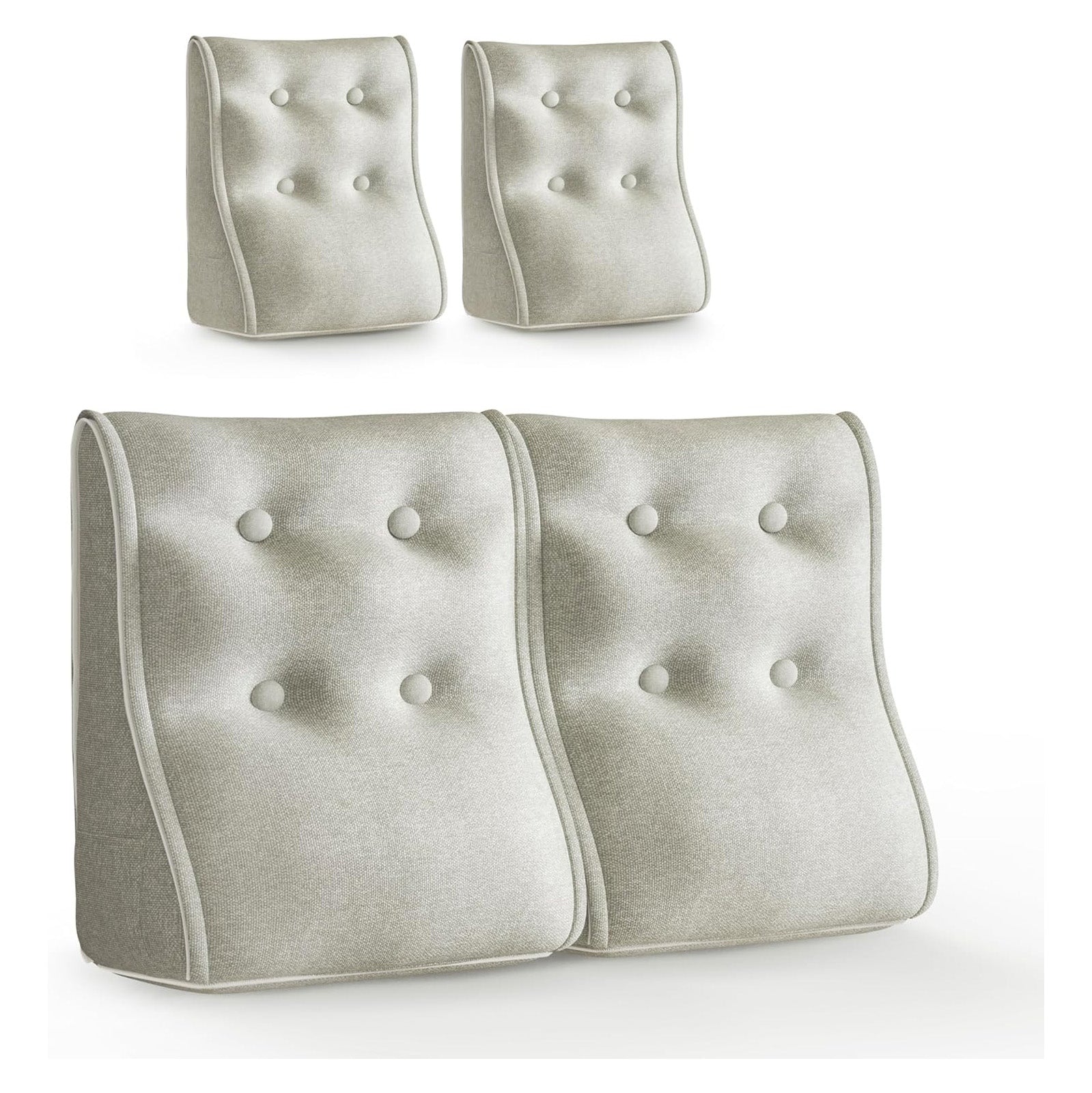 Combinable Ergonomic Bed Pillow Linen-Ivory