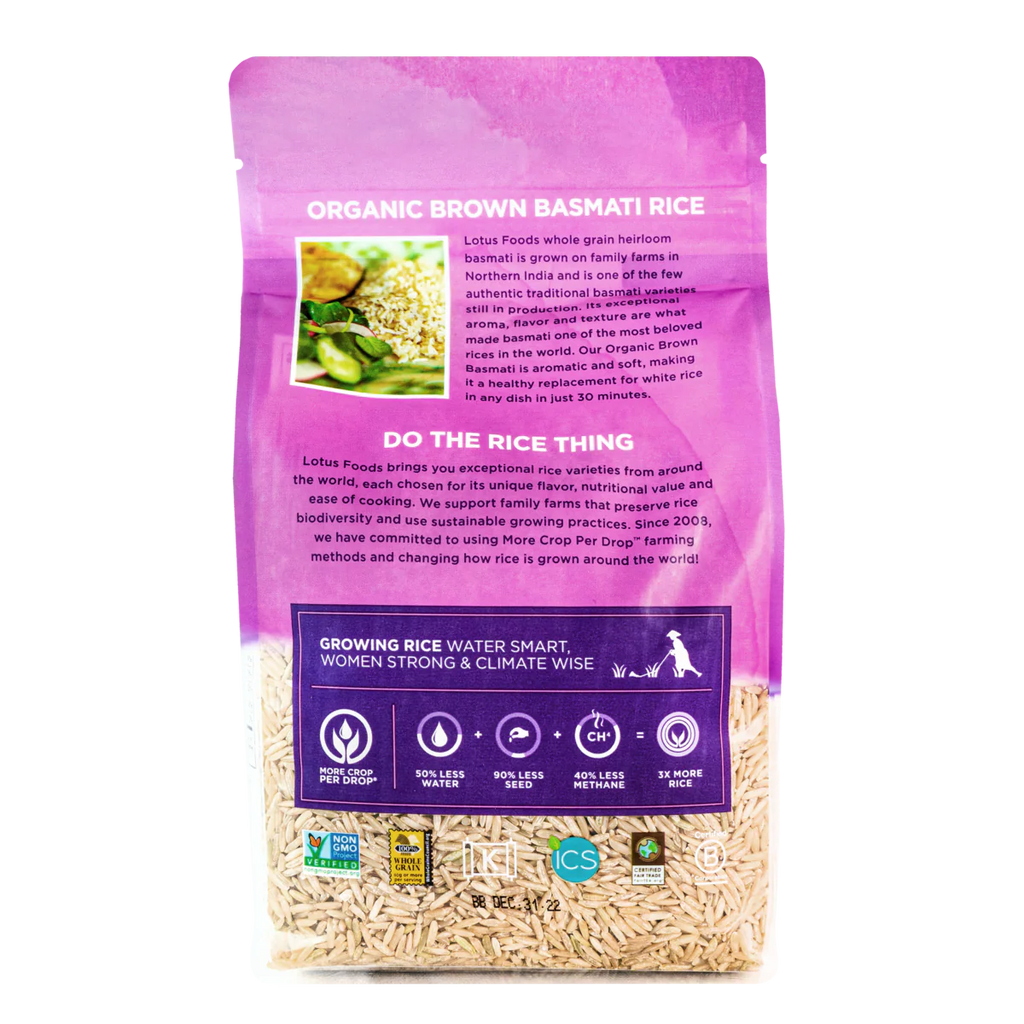 Back Brown Rice Regenerative Organic Brown Basmati Rice – OtterList