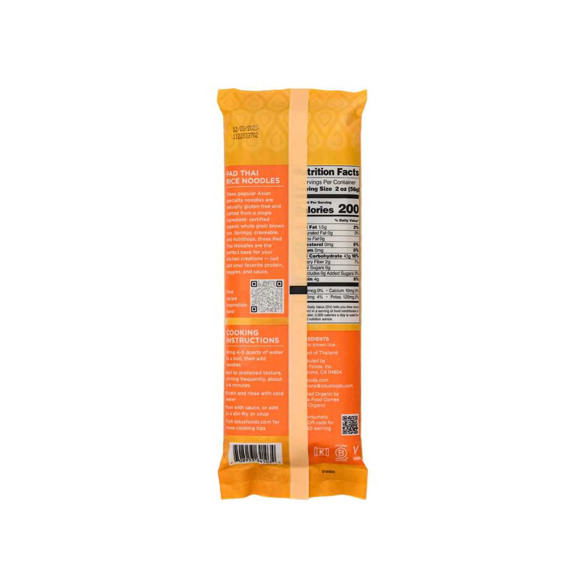 Organic Brown Pad Thai Rice Noodles
