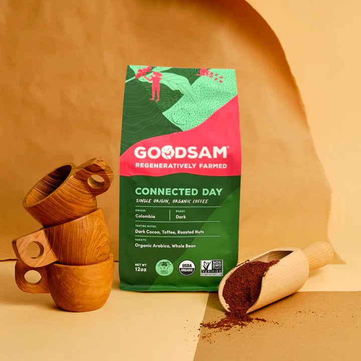 Whole Bean, Dark Roast Connected Day Coffee, 12oz.