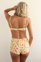 Farrah Elastic Waist Booty Short - Sunshine Hibiscus