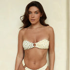 Lotus Bandeau Bikini Top - Crete