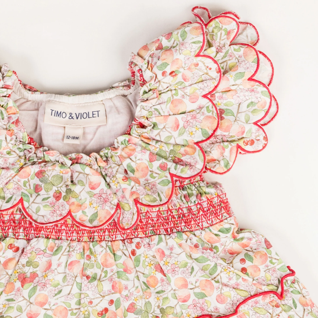 The Mimi Dress - Peach Blossom Print