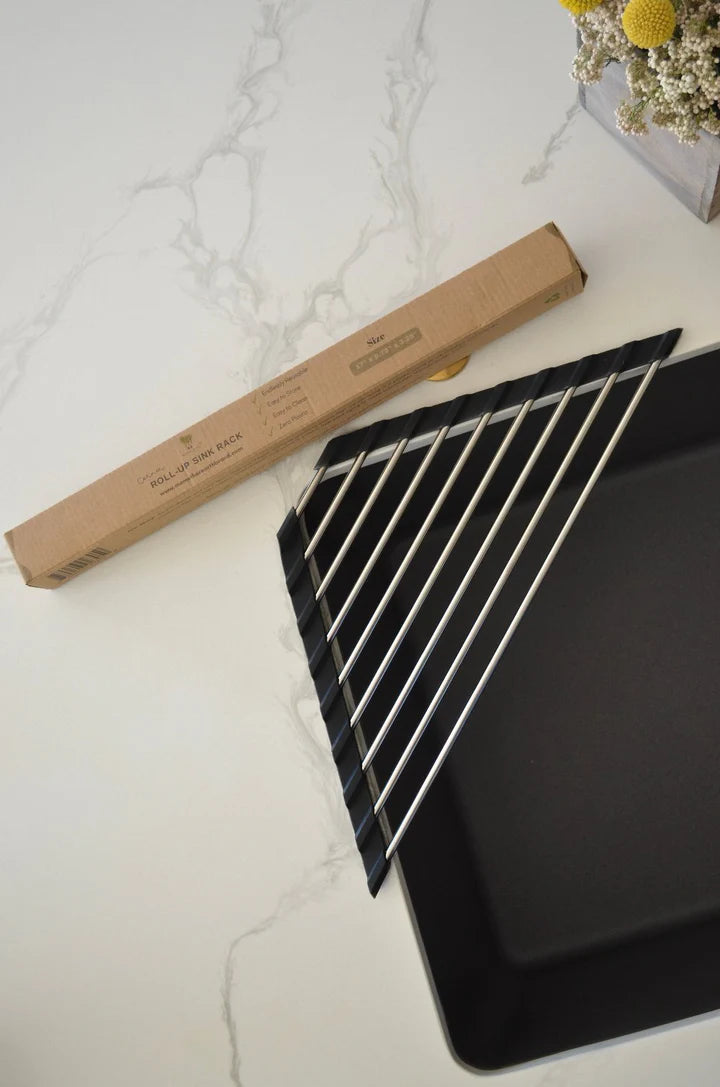 Corner Roll-Up Sink Rack