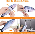 Electric Flopping Fish Kicker | Organic Catnip Infused