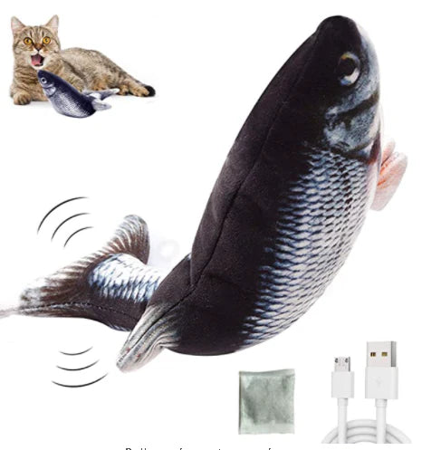 Electric Flopping Fish Kicker | Organic Catnip Infused