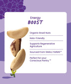 Organic Brazil nuts, Raw and Unsalted