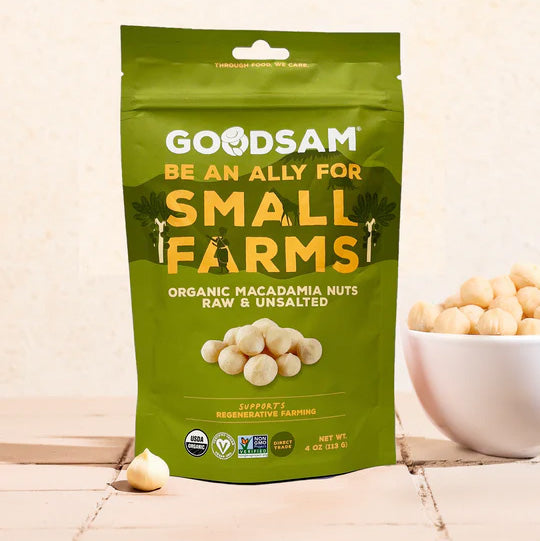 Organic Macadamia Nuts, Raw & Unsalted 4oz.