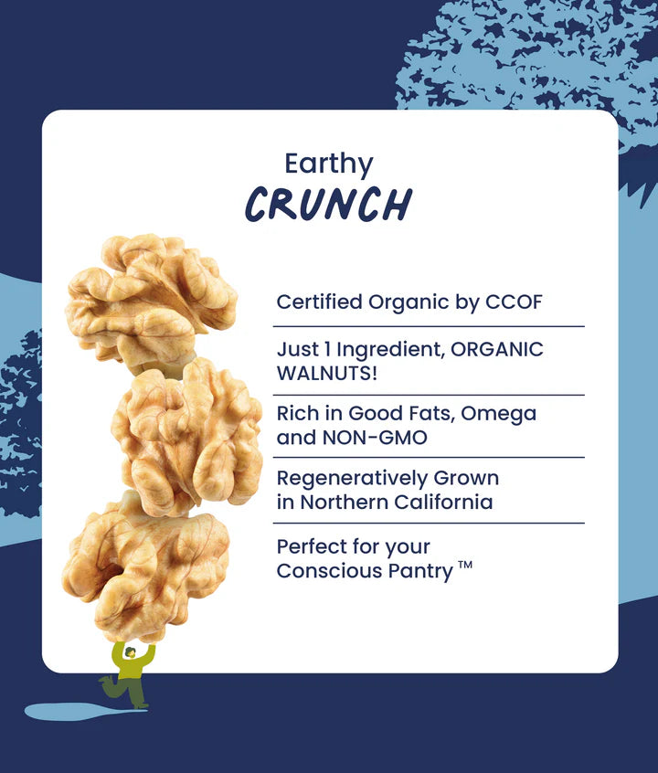 Organic Walnuts, Raw & Unsalted 8oz.