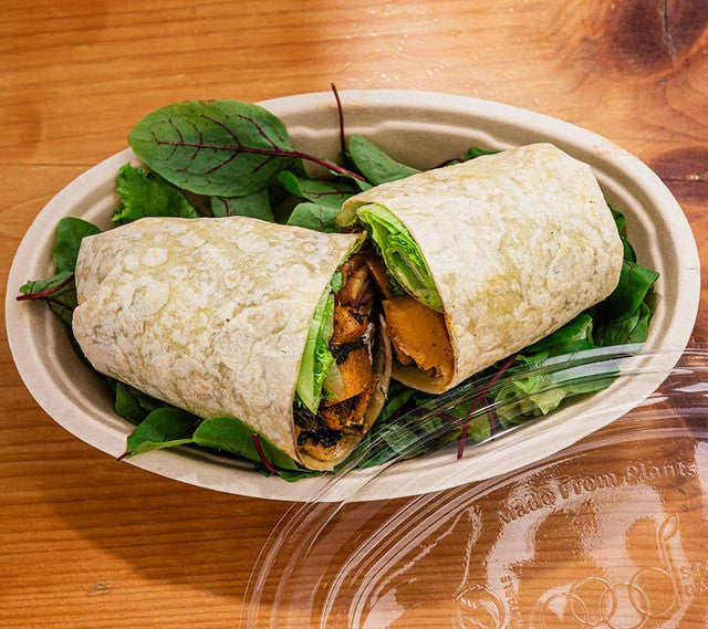 32 oz Compostable Fiber Burrito Bowls | No PFAS | 300/Case