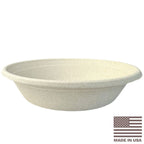 24 oz Made in USA Compostable Fiber Round Bowls | No PFAS | 400/Case