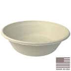 32 oz Made in USA Compostable Fiber Round Bowls | No PFAS | 300/Case