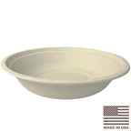 40 oz Made in USA Compostable Fiber Wide Round Bowls | No PFAS | 300/Case