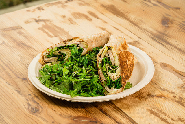 10.25" Made in USA Compostable Fiber Plates | No PFAS | 500/Case