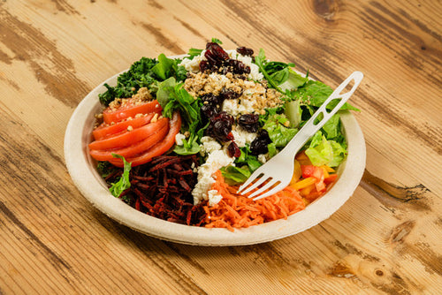 9" Made in USA Compostable Fiber Plates | No PFAS | 500/Case