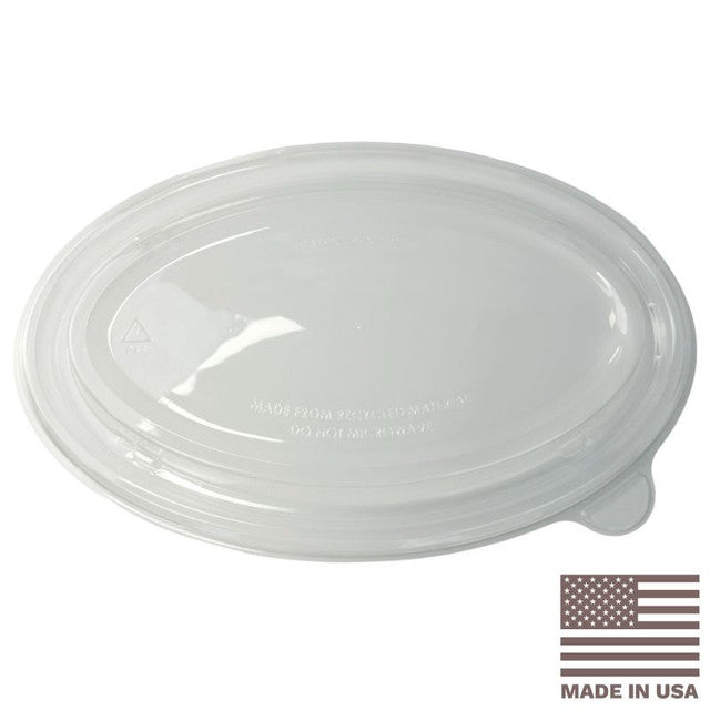 24 oz Clear RPET Oval Burrito Bowl Lids | 400/Case