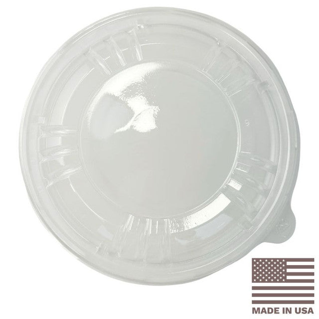 RPET Lids 40 oz Wide Good Start Round Fiber Bowls | 300/Case