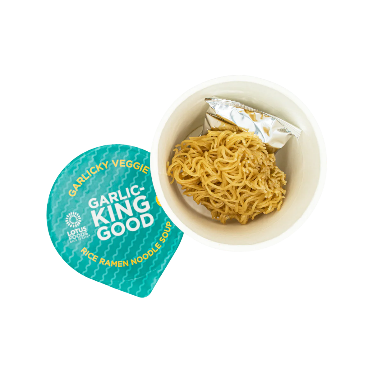 Garlicky Veggie Rice Ramen Noodle Soup with Freeze-Dried Chunky Veggies