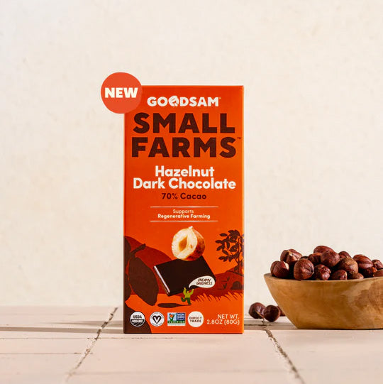 Hazelnut 70% Dark Chocolate Bar