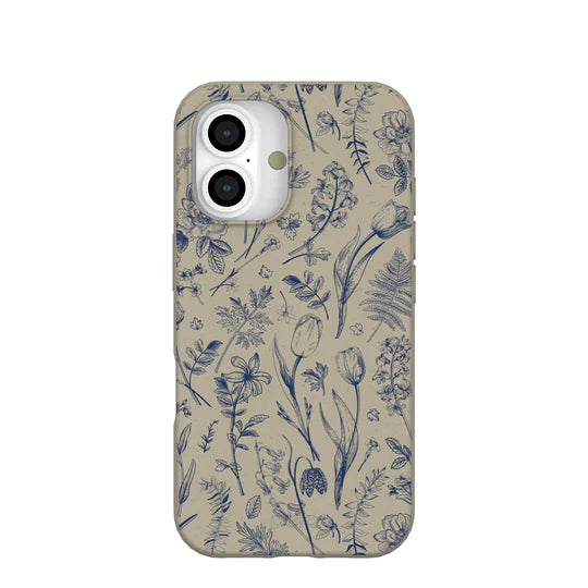 London Fog Indigo Bouquet Phone Case | For iPhone, Galaxy & Pixel