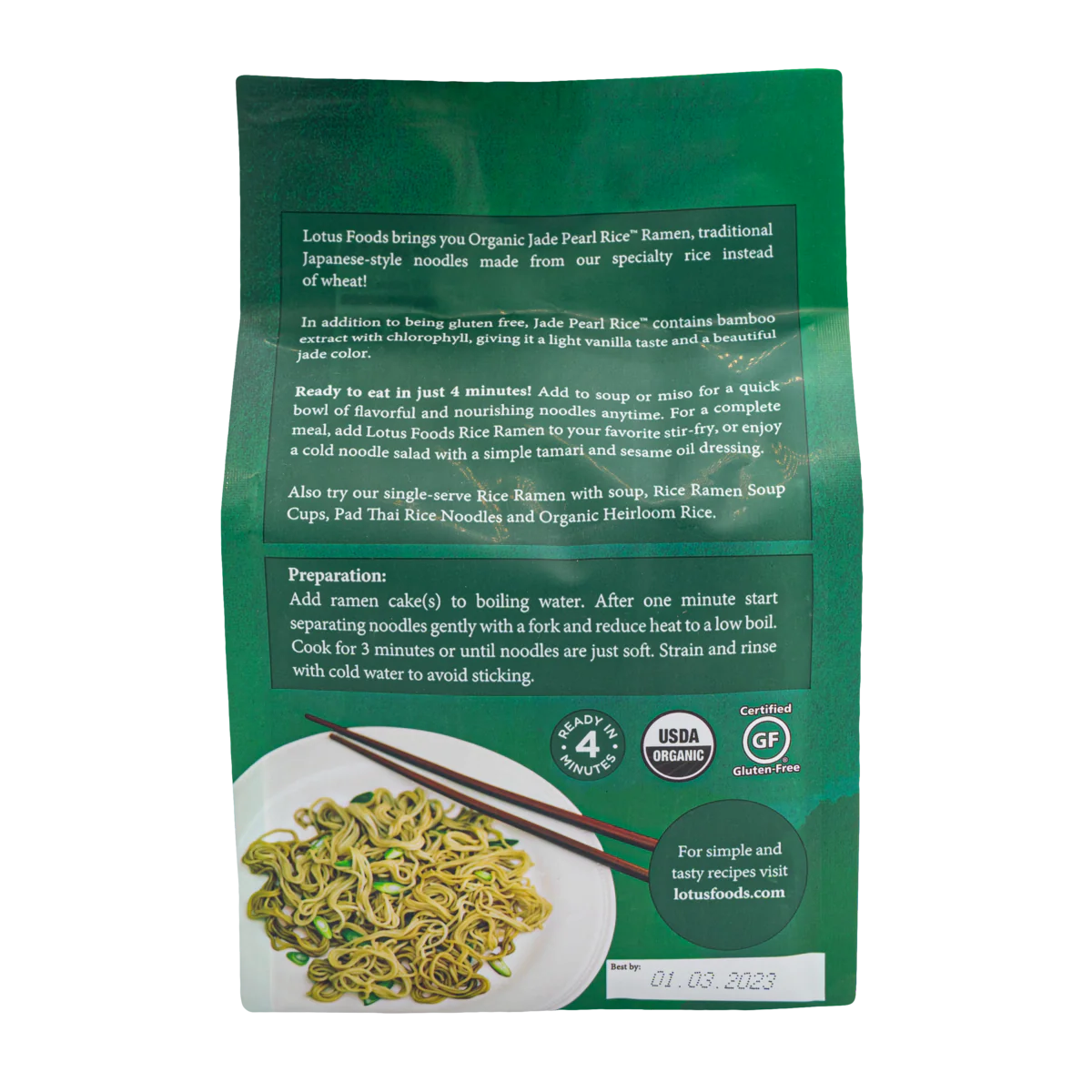 Organic Jade Pearl Rice™ Ramen (4 Ramen Cakes)