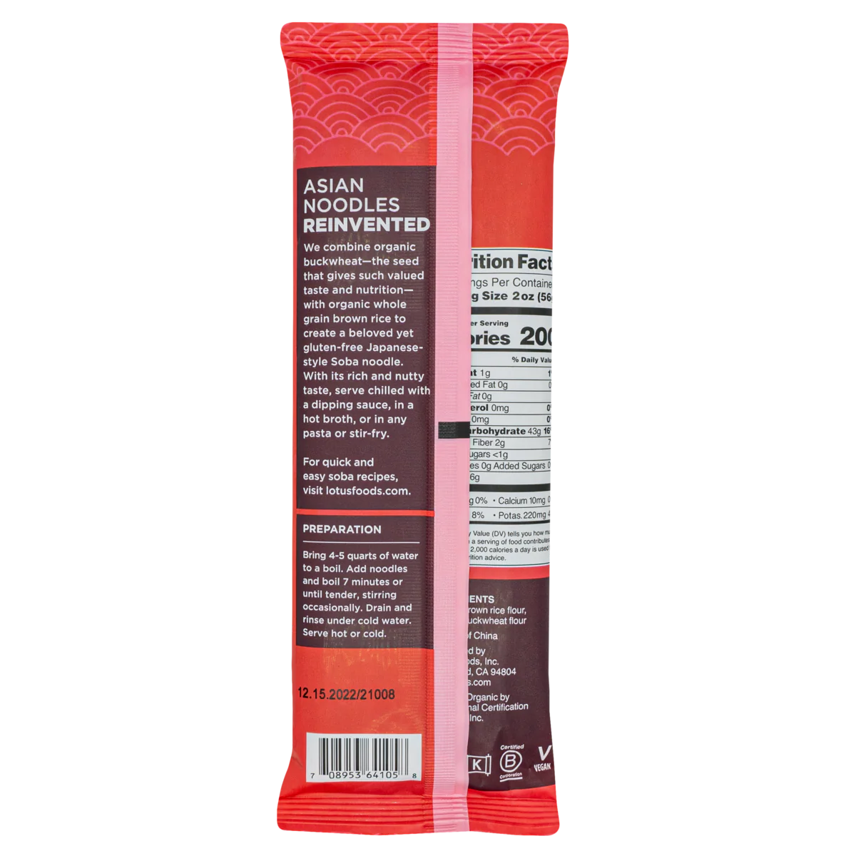Organic Buckwheat & Brown Soba Rice Noodles