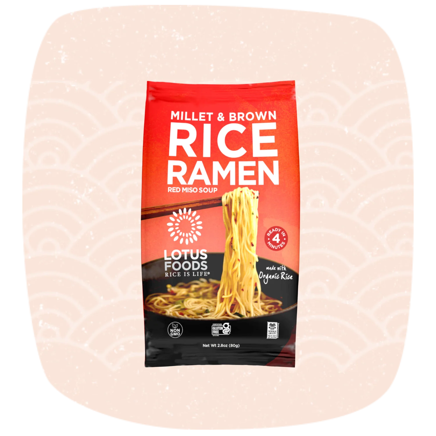 Millet & Brown Rice Ramen with Red Miso Soup