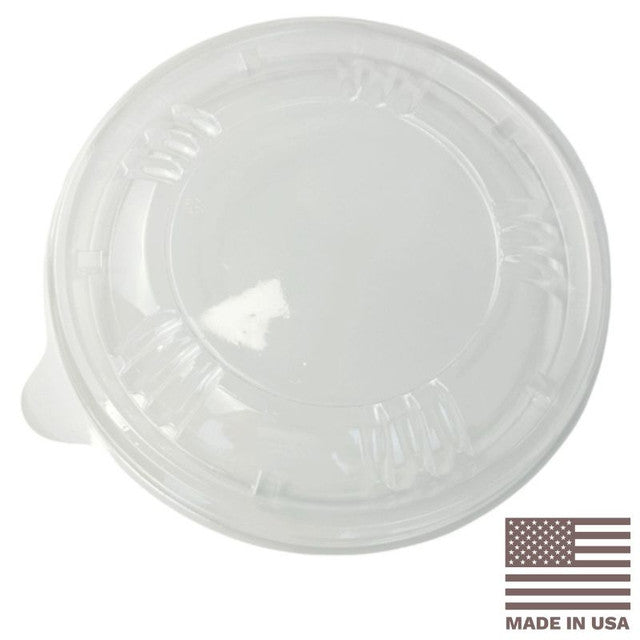 RPET Lids for 24 & 32 oz Good Start Round Fiber Bowls | 300/Case