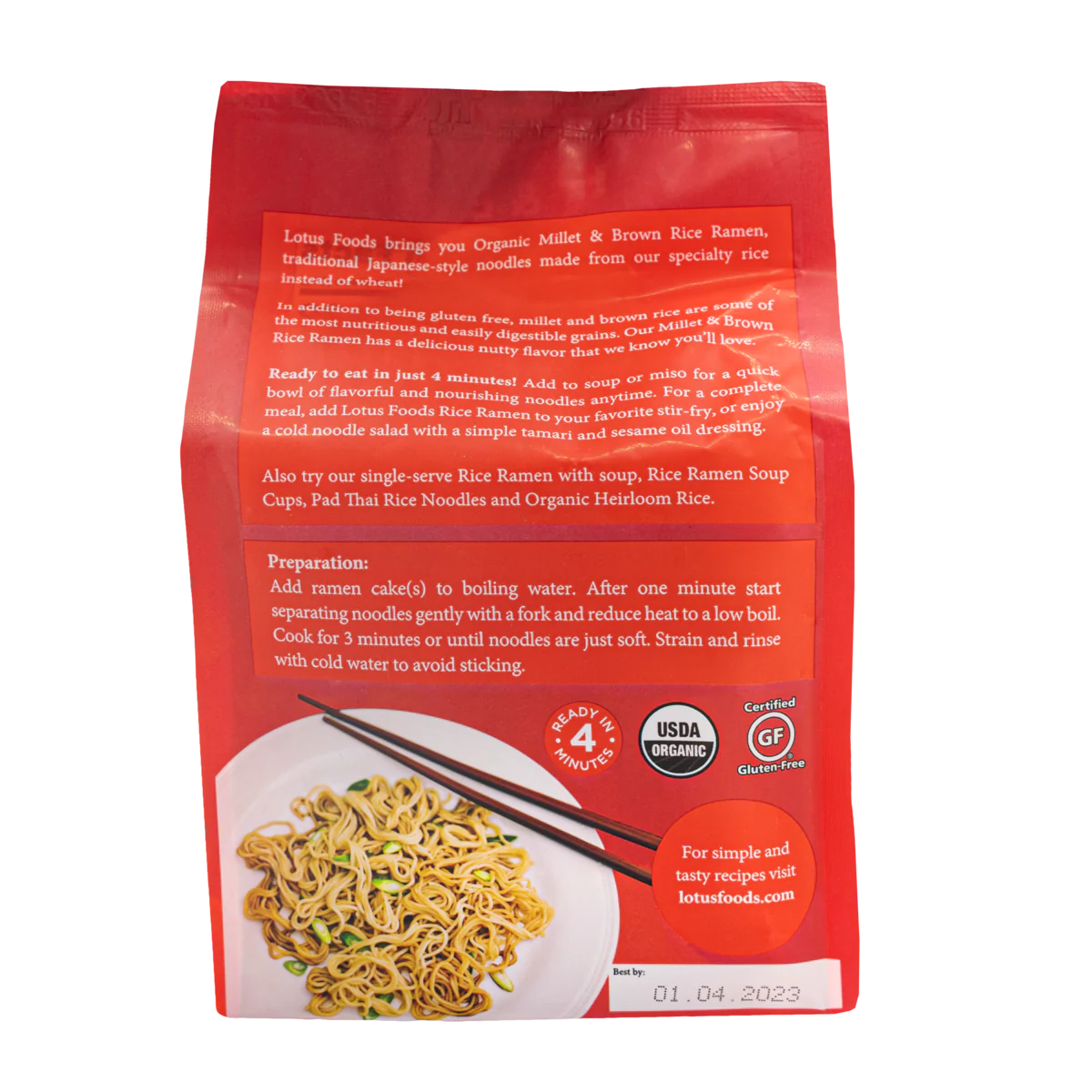 Organic Millet & Brown Rice Ramen (4 Ramen Cakes)