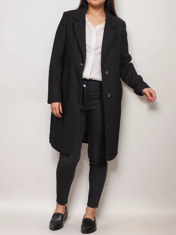 Structured Vegan Wool Coat - Women's