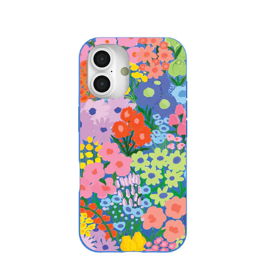 Electric Blue Painted Garden Phone Case | For iPhone, Galaxy & Pixel