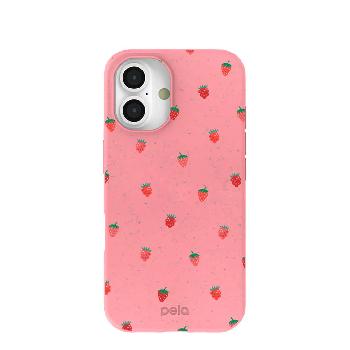 Bubblegum Pink Summer Berries Phone Case | For iPhone, Galaxy & Pixel