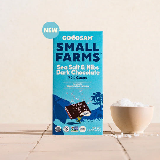 Sea Salt & Nibs 70% Dark Chocolate Bar