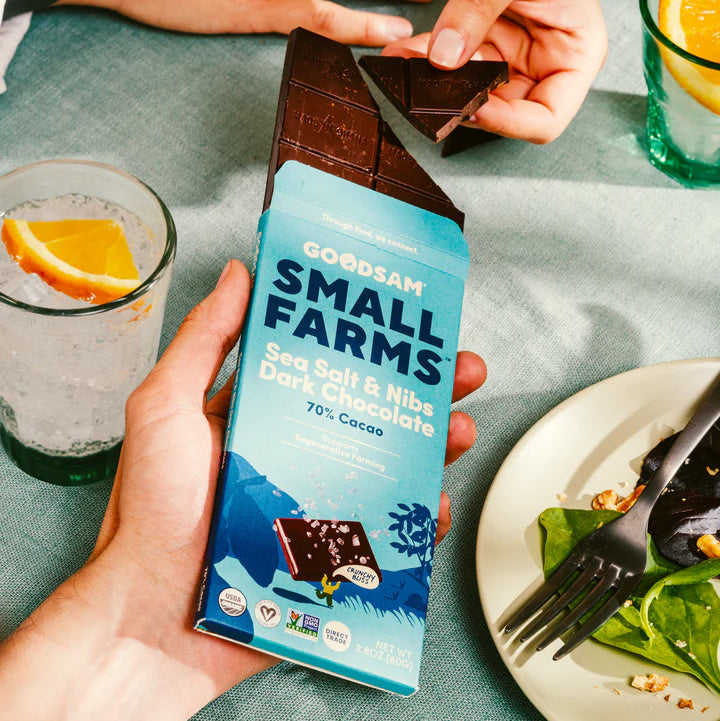 Sea Salt & Nibs 70% Dark Chocolate Bar