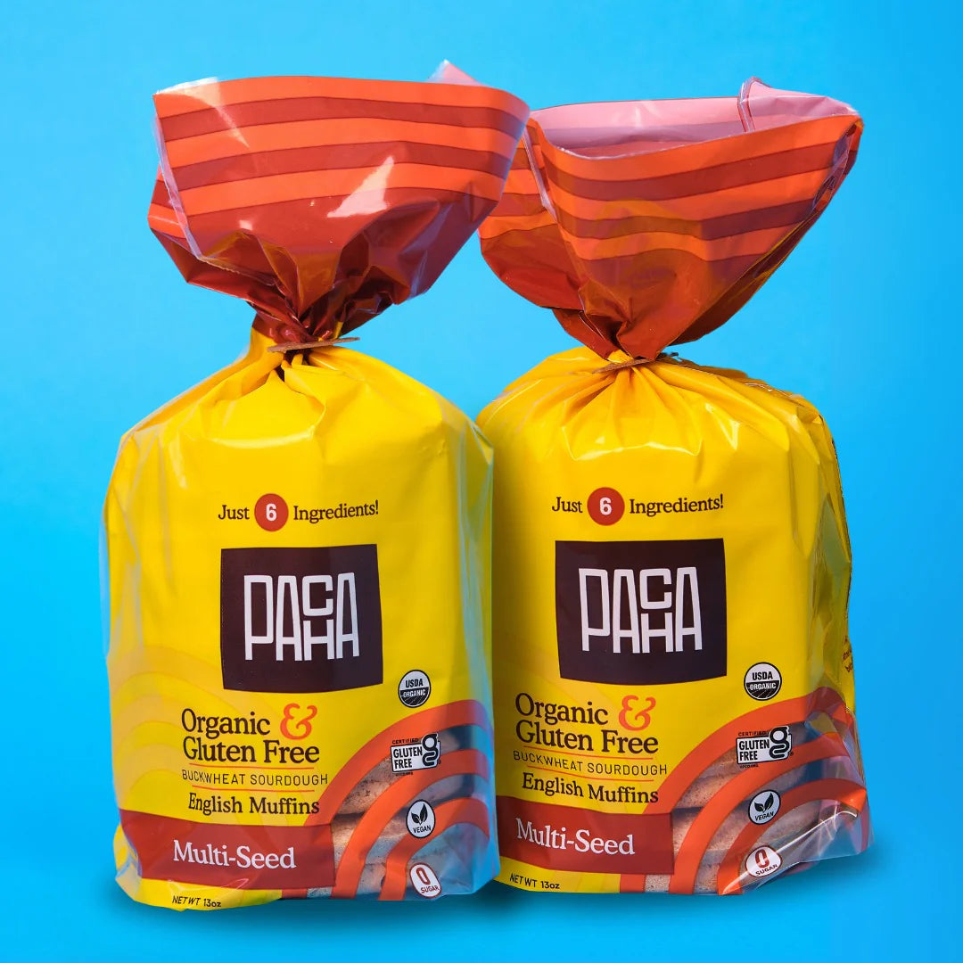 Sprouted Sourdough Buckwheat Bread | Multi-seed English Muffins | 2-Pack