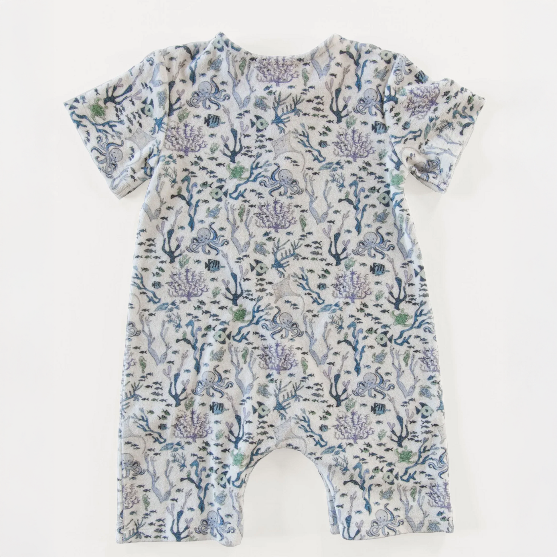 Walker Terry Romper - Coral Reef