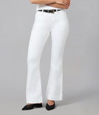 ALICE-WHT High Rise Flare Jeans