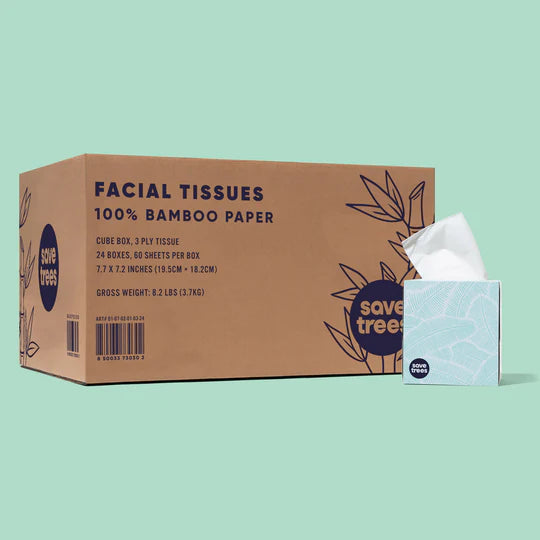 Bamboo Cube Tissues - 24 Tissue Boxes