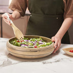 Bamboo Fruit Bowl & Home Decor Bowl (Dark Natural)